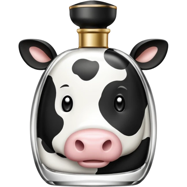 Cow print perfume emoji