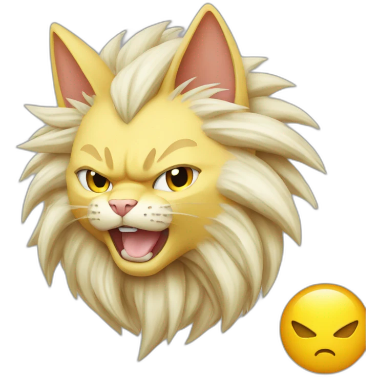 Cat super saiyan 3 emoji