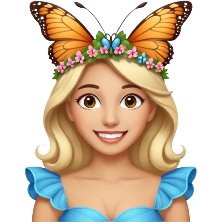 the miss  pageant butterfly winner lady￼ emoji