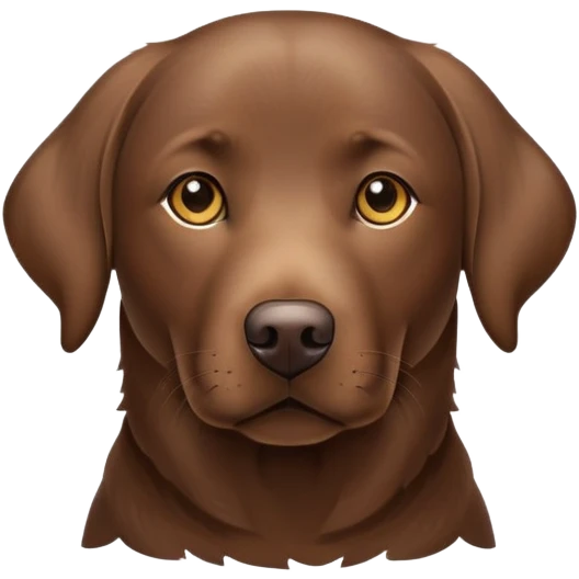 realistic brown Labrador with natural spotting pattern, detailed features, highly detailed fur emoji