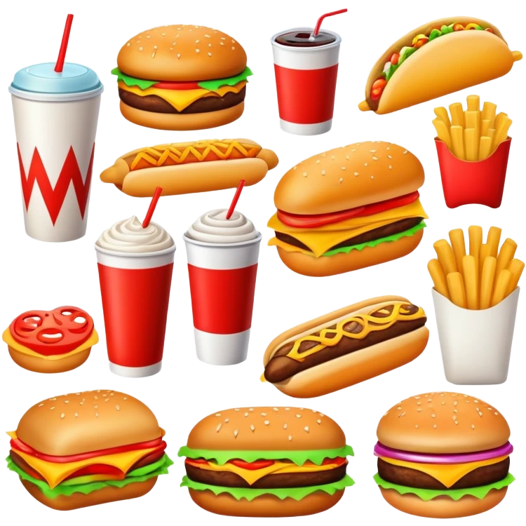 mixed Fast food emoji