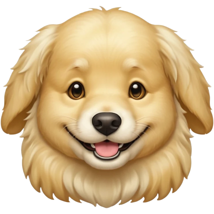 Silly English cream golden retriever  emoji