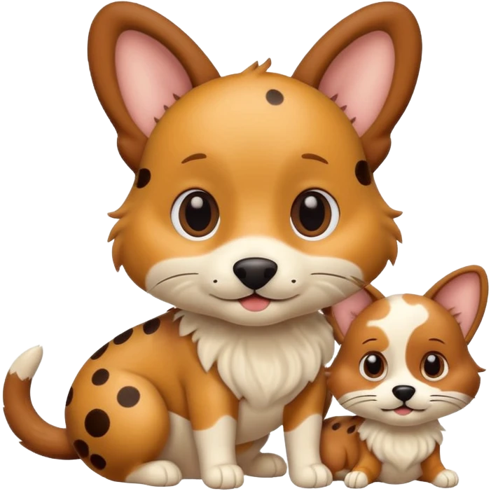 The catdog is something between a cat and a dog. emoji
