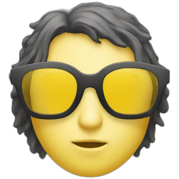 yellow sunglasses no face emoji