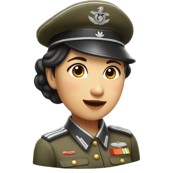 asian woman in ww2 german uniform emoji