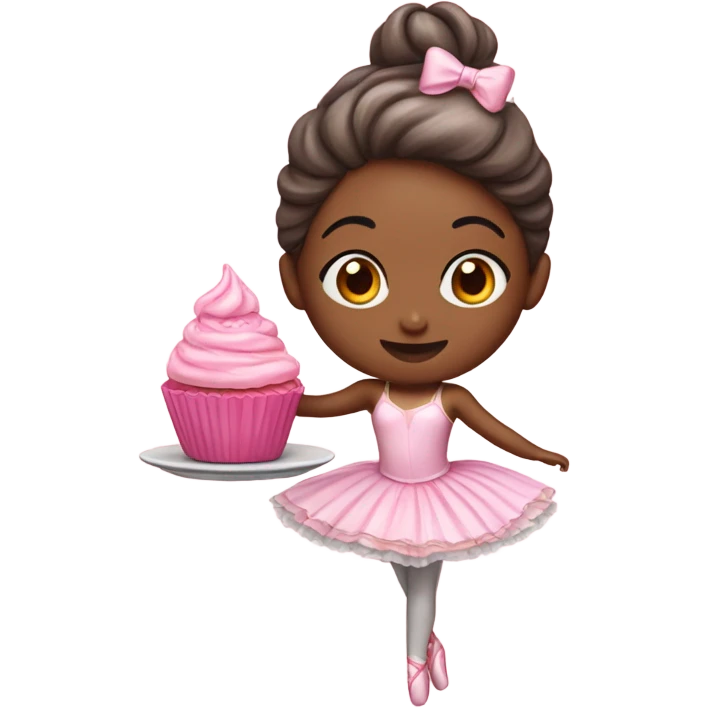 Ballerina eat pink emoji