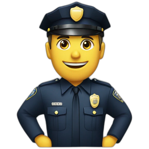Policias en el corazon de la calle emoji