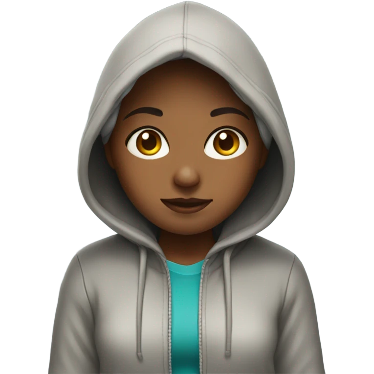 Girl wearing a hoodie  emoji