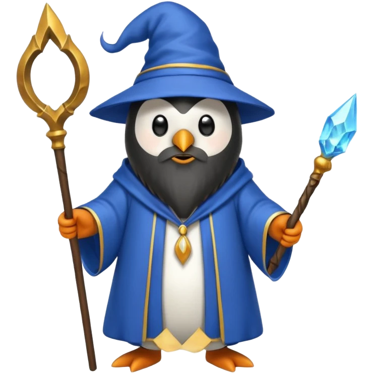 Penguin Wizard emoji