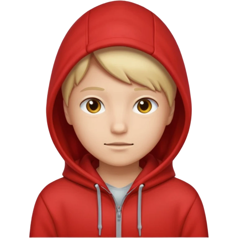 Red hoodi emoji  only no smile on that hoodie emoji