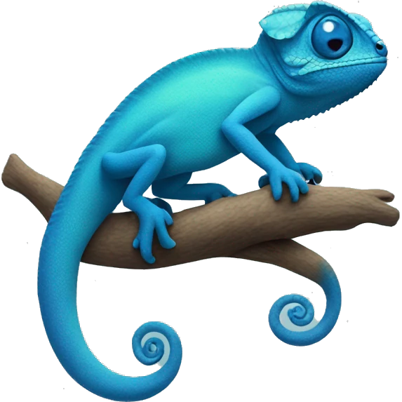 blue chameleon emoji