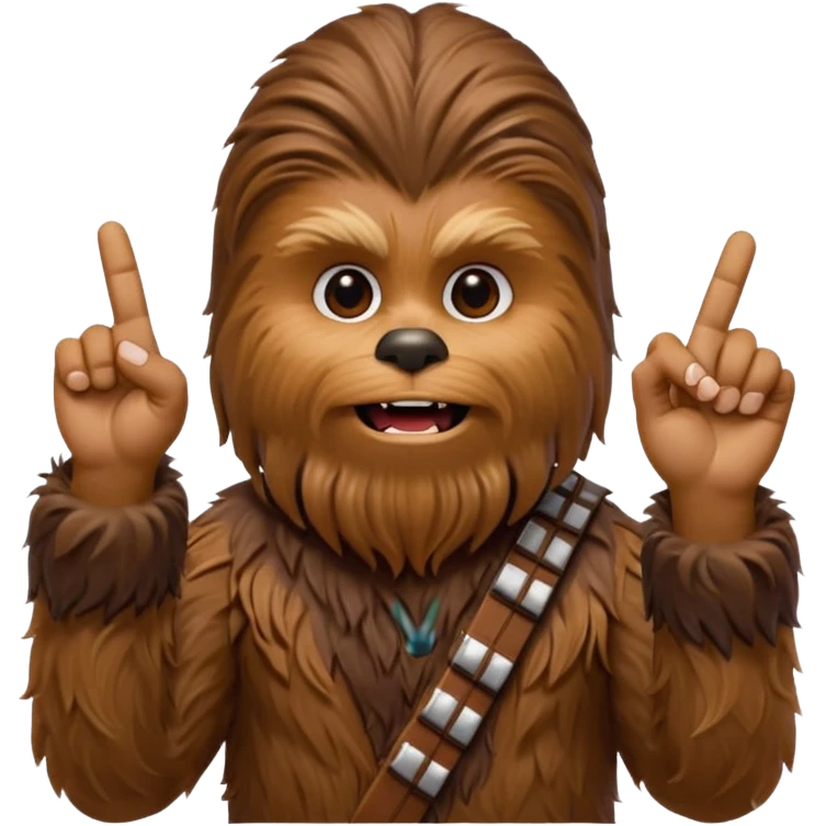 chewbacka qui fais le signe "un peu" avec les doigts  emoji