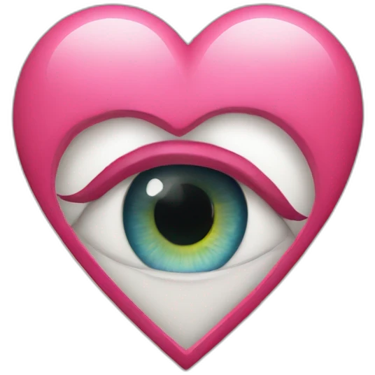 Eye heart style emoji