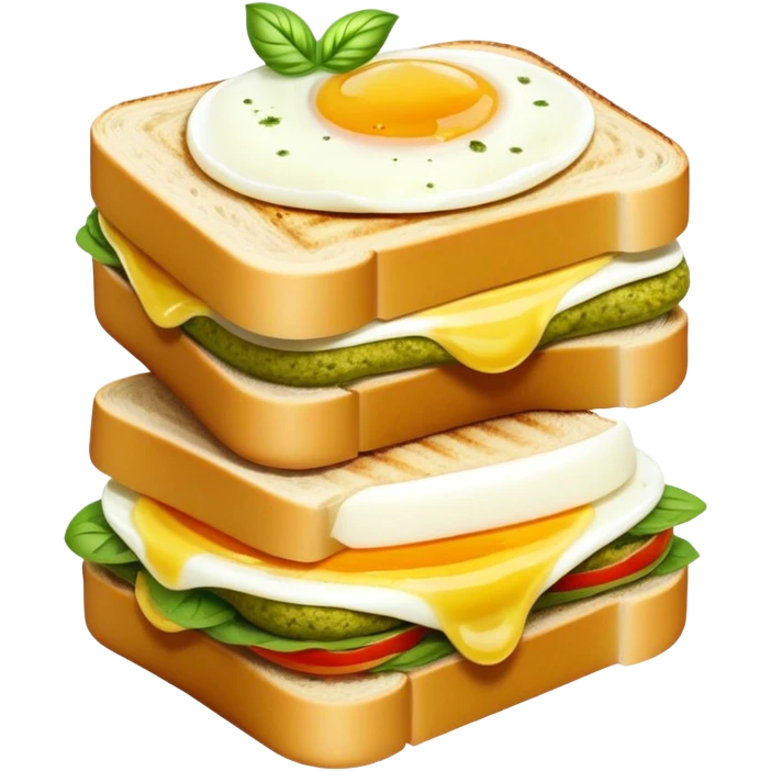 Egg pesto and mozzarella sandwich  emoji