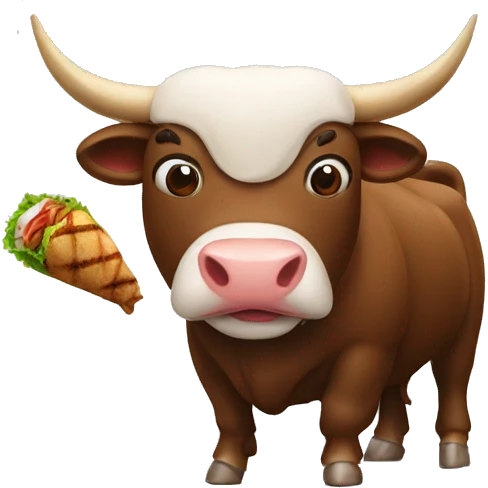 Bull with kebap emoji