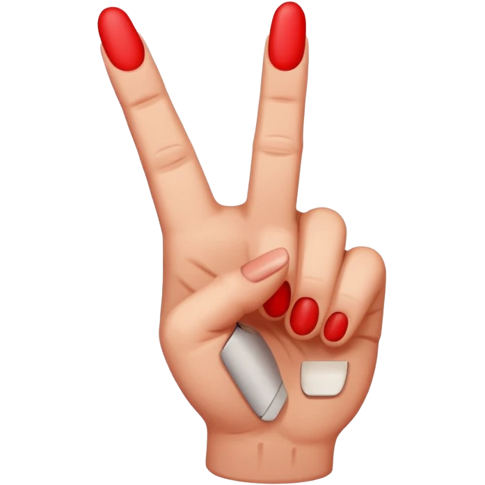 Red middle finger emoji