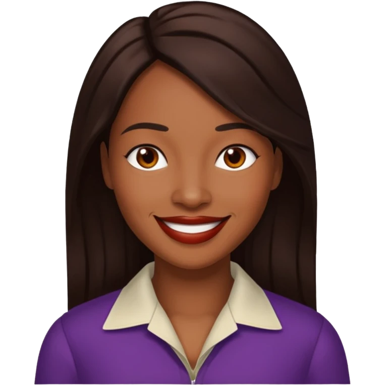 Rozonda Chilli Thomas with dark brown hair emoji