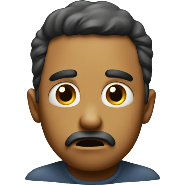 sad exasperated expression, loosely cropped emoji