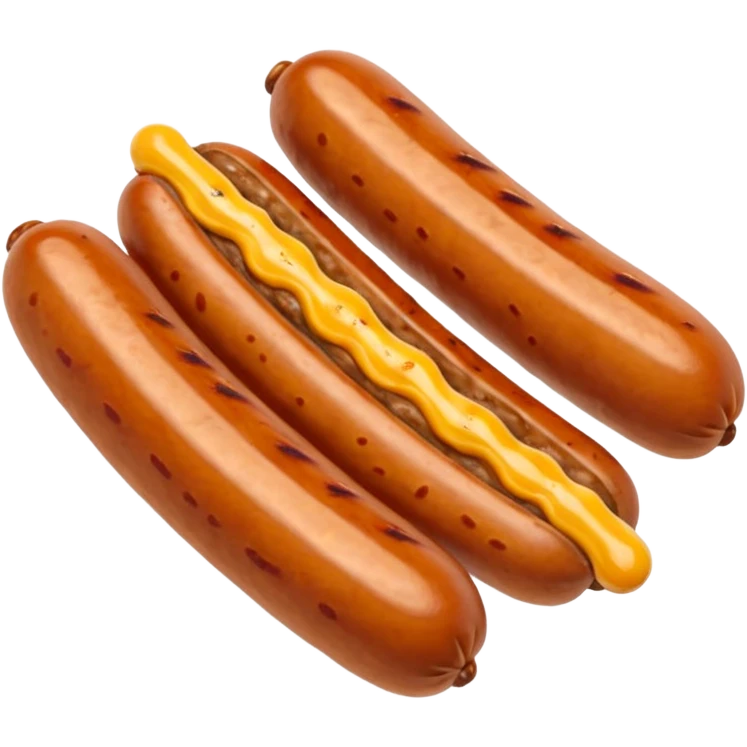 shorter romanian sausages with mustard emoji