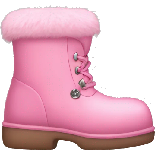 Pink fur boots emoji