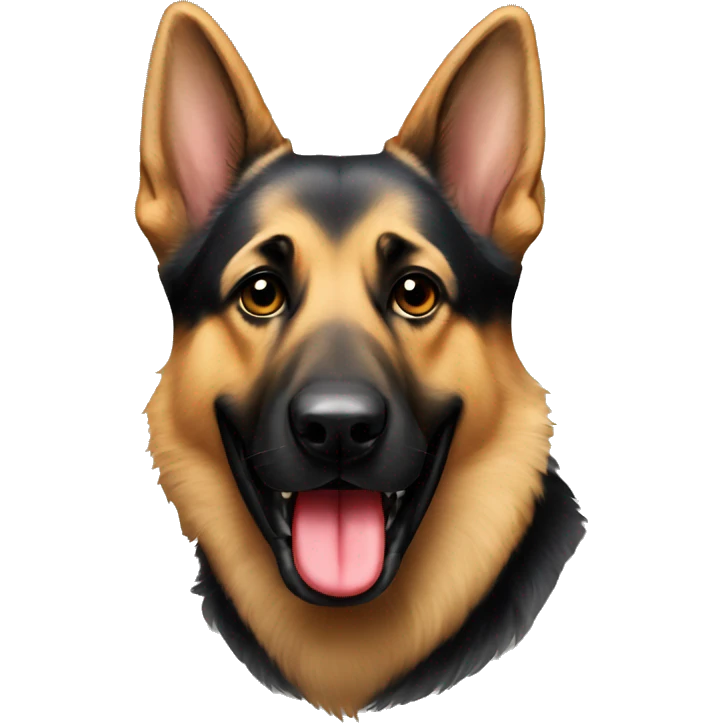 German shepherd with ball in a mouth emoji