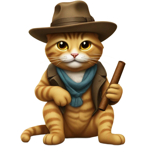 puss in boots with a cigar  emoji