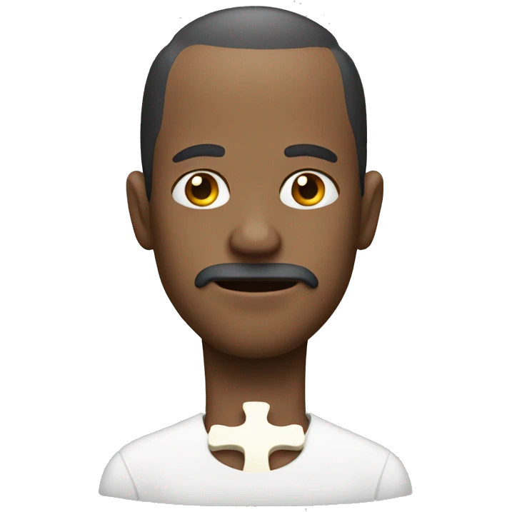 Man with a bone in his mouth emoji