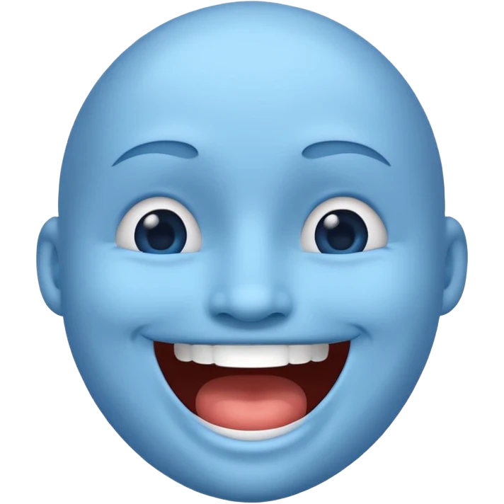 A blue face laughing out loud while covering it's mouth  emoji
