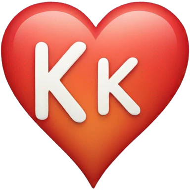 K with heart  emoji
