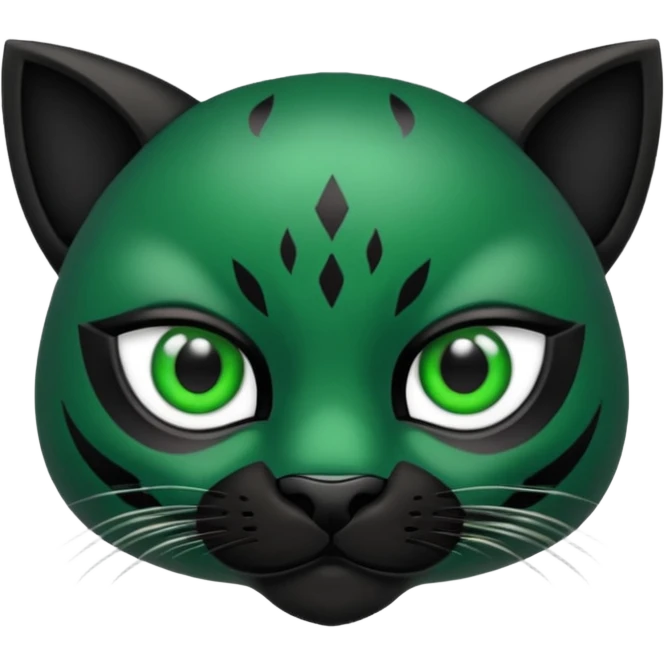 Pantera negra ojos verdes emoji