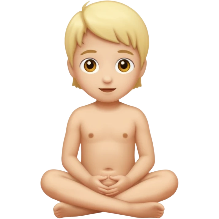 Enfant nue avec emoji