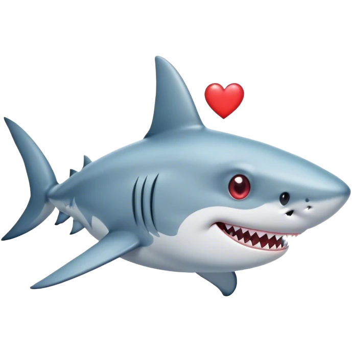 Shark with heart eyes emoji