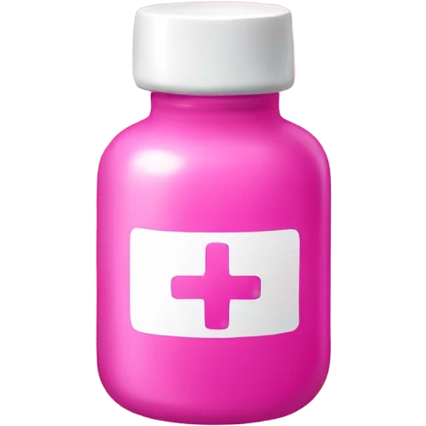 Pink medicine bottle emoji