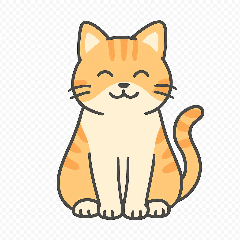 a cute cat sitting emoji