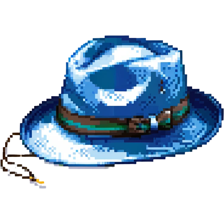 Синяя панамка со шнурком, no background emoji