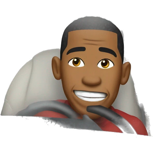Obama driving Lightning McQueen emoji