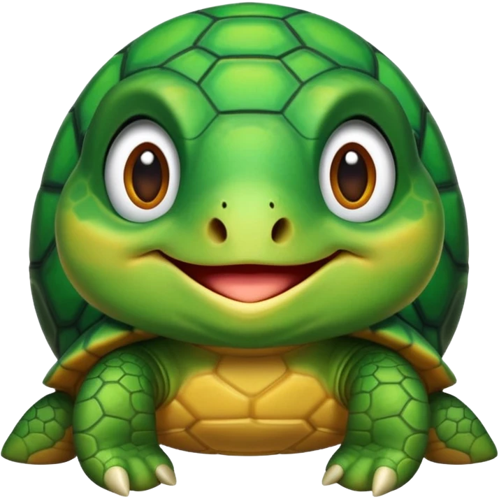 cute turtle named Dave with friendly expression, simple background, emoji style emoji