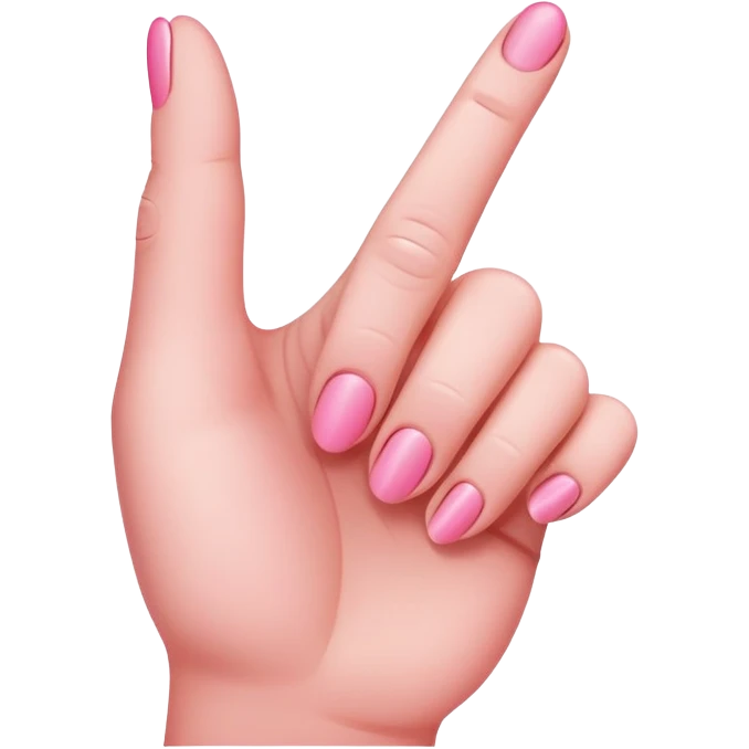 Pink middle finger emoji