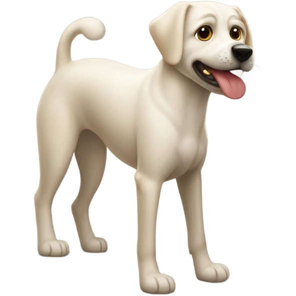Un perro con un hueso  emoji