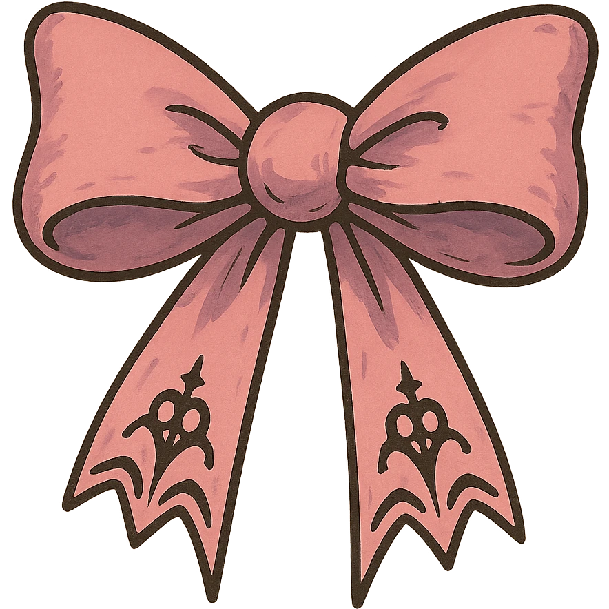 pink gothic bow emoji