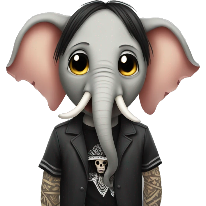 A mexican emo with a really uncanny elephant hay emoji