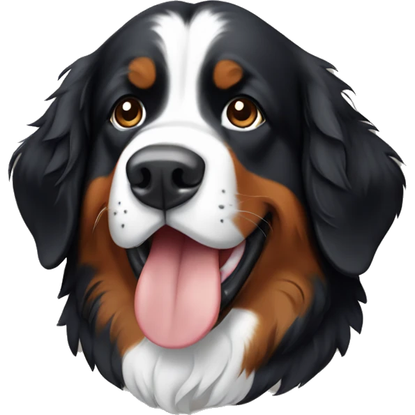 A Bernese mountain dog emoji