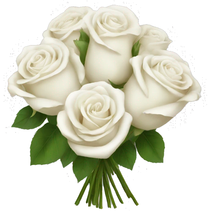 White roses bouquet  emoji