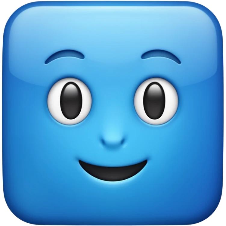 “Please create a square blue emoji and keep the ‘KR’ text unchanged.” emoji