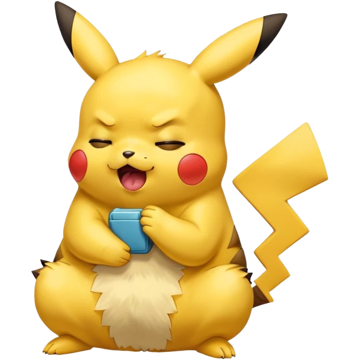 sleepy tired Pikachu yawning emoji