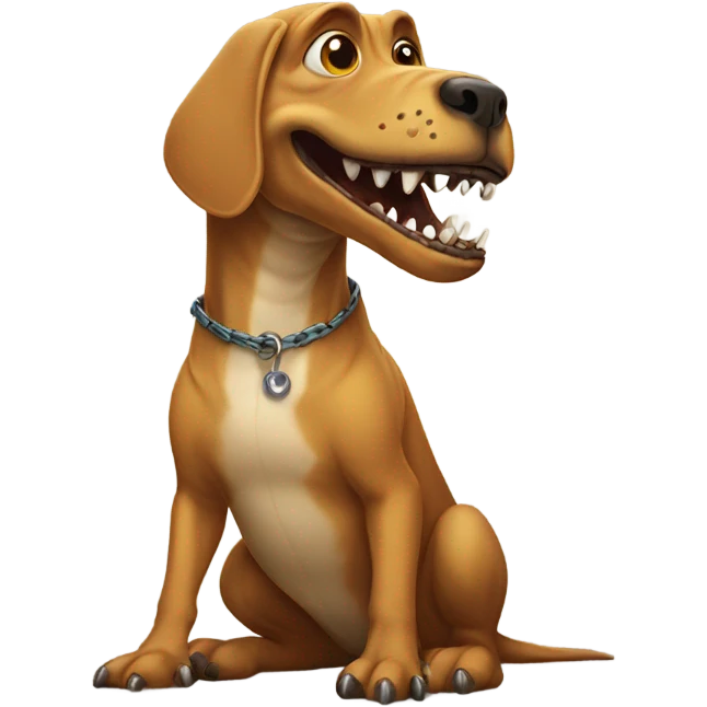 Dog with t-Rex emoji