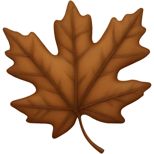 brown fall leaf emoji