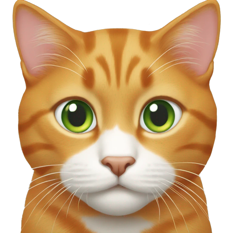 Big orange tabby green eyes emoji