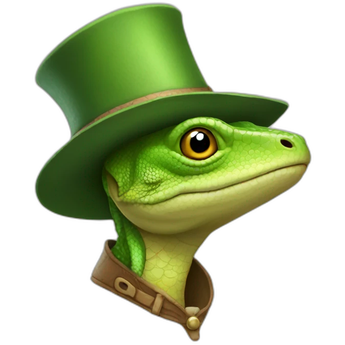 lizard-squire-hat emoji