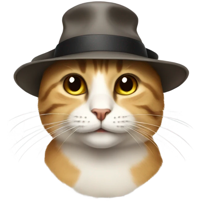 Gay cat with a hat emoji